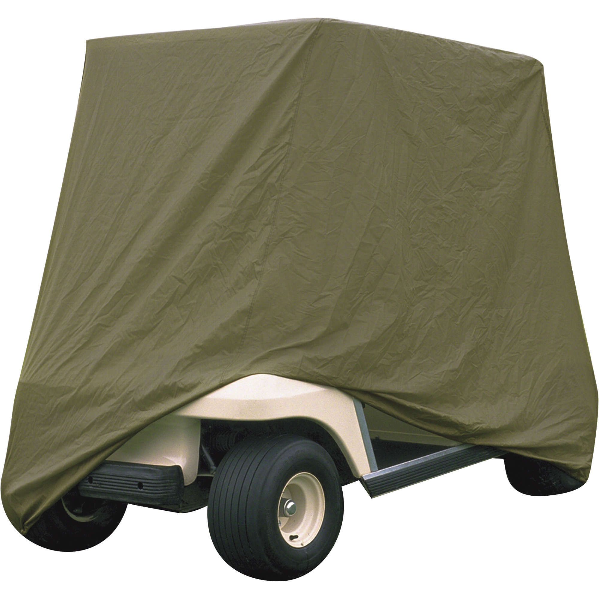 Classic Accessories Fairway Golf Cart Storage Cover, Olive, 93in.L x 41 1/2in.W x 61in.H (60in.L Roof), Model# 72003-SC